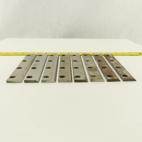 4" Top Shearing Blade 45° Cut Angle 1-1/4" Wide 1-43/64 Hole Centers Lot Of 8