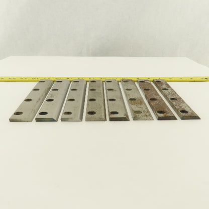 4" Top Shearing Blade 45° Cut Angle 1-1/4" Wide 1-43/64 Hole Centers Lot Of 8