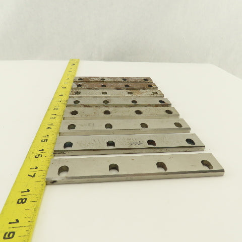 4" Top Shearing Blade 45° Cut Angle 1-1/4" Wide 1-43/64 Hole Centers Lot Of 8