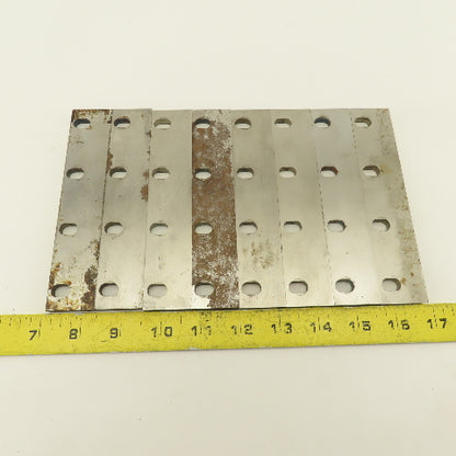 4" Top Shearing Blade 45° Cut Angle 1-1/4" Wide 1-43/64 Hole Centers Lot Of 8