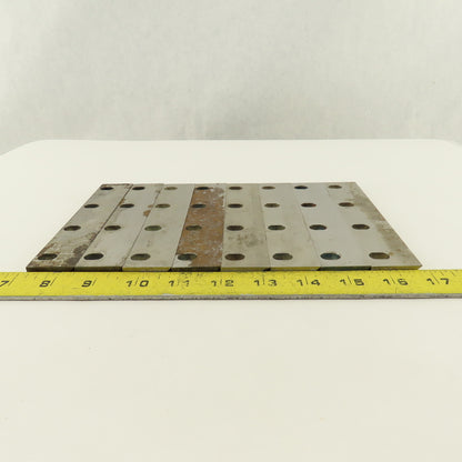 4" Top Shearing Blade 45° Cut Angle 1-1/4" Wide 1-43/64 Hole Centers Lot Of 8