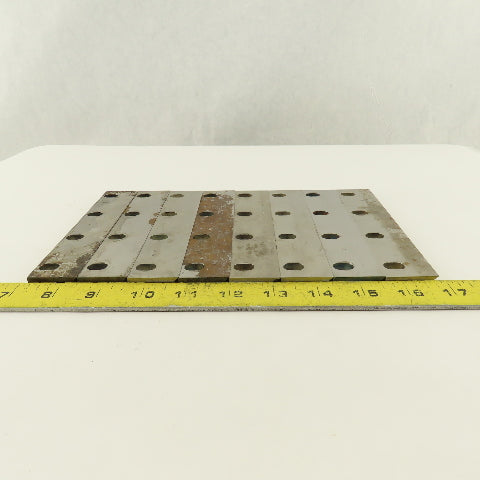 4" Top Shearing Blade 45° Cut Angle 1-1/4" Wide 1-43/64 Hole Centers Lot Of 8