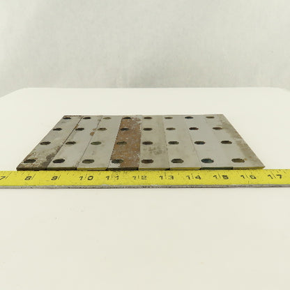 4" Top Shearing Blade 45° Cut Angle 1-1/4" Wide 1-43/64 Hole Centers Lot Of 8