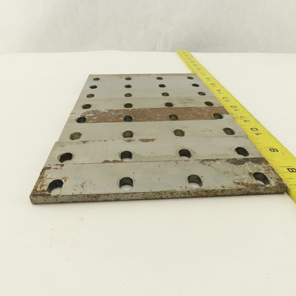 4" Top Shearing Blade 45° Cut Angle 1-1/4" Wide 1-43/64 Hole Centers Lot Of 8