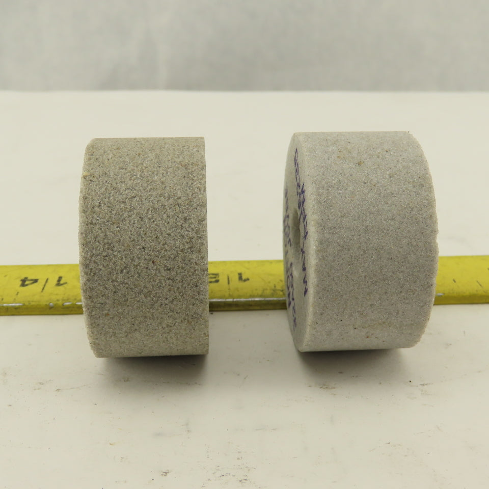 Norton 32A60 J5VBE 2" x 1" x 5/8" Alundum Grinding Wheels Lot Of 2