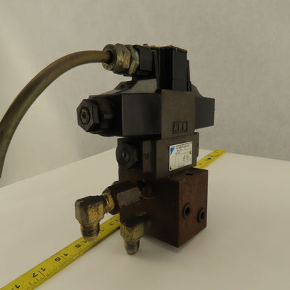 Daikin KSO-G02-2CA-10-N 5/3 Position Double Solenoid Regulated Valve 100V Coil