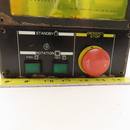 Hitachi Seiki VK65 ATC Carousel Electrical Enclosure Wire Duct Operator Buttons