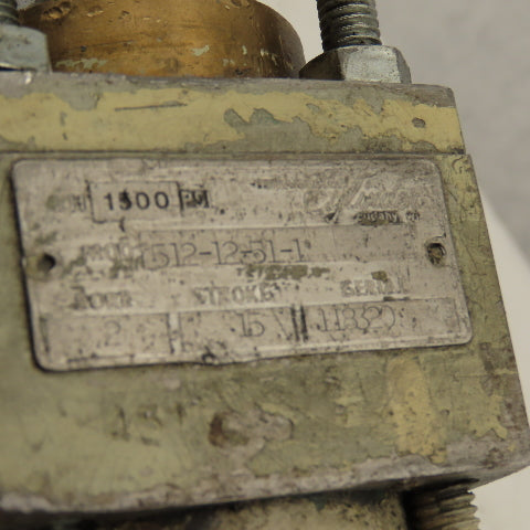 Milwaukee 512-12-51-1 2" Bore 15" Stroke Double Acting Hydraulic Cylinder