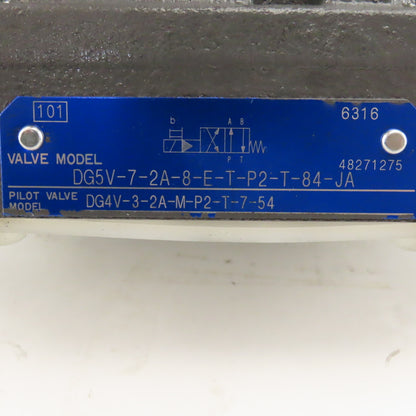 Tokyo Keiki DG5V-72A-8-E-TP2-T-84-JA 2 Way Hydraulic Valve Single Solenoid 100V