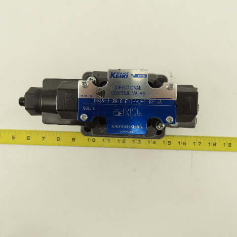 Tokyo Keiki DG5V-72A-8-E-TP2-T-84-JA 2 Way Hydraulic Valve Single Solenoid 100V