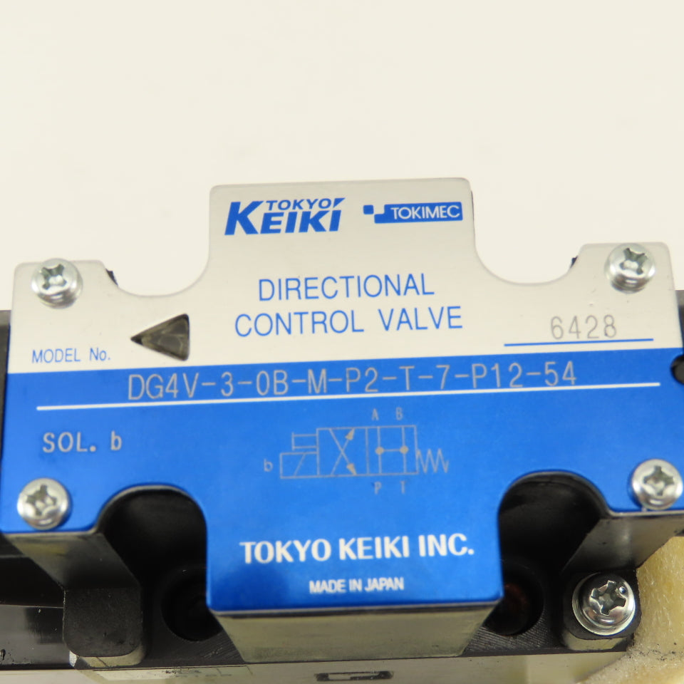 Tokyo Keiki DG4V-3-0B-M-P2-T-7-P12-54 2 Way Single Solenoid Pressure Regulator