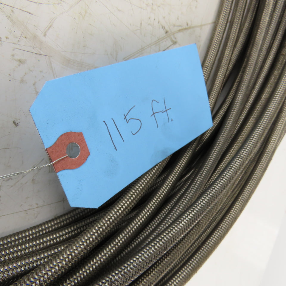 7/32 ID x 5/16" OD  Stainless Steel Braded PTFE Teflon Liner Fuel Hose 115'