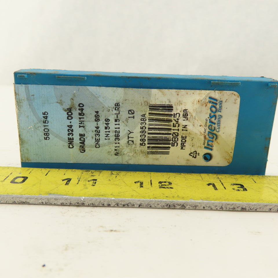 Ingersoll CNE324-004 5801545 Grade IN1540 Cutting Tool Inserts Lot Of 10 NIB