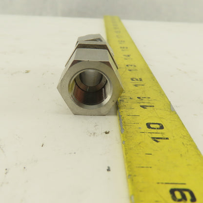 3/8 FNPT x 1/2" Compression Stainless Steel Bulkhead Fitting
