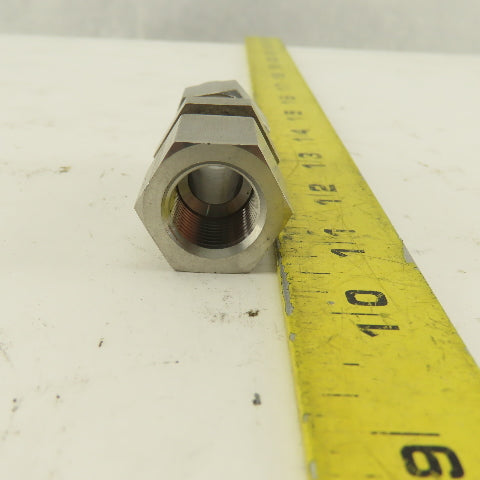 3/8 FNPT x 1/2" Compression Stainless Steel Bulkhead Fitting