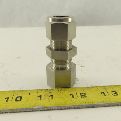 3/8 FNPT x 1/2" Compression Stainless Steel Bulkhead Fitting