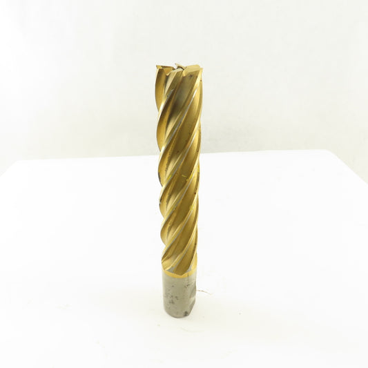 1-1/4" Cut 6 Flute Spiral End Mill Cutter TiN Coated 6" Depth