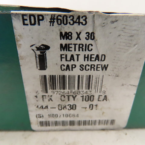 MSC M8-1.25 x 30mm Flat Head Cap Screw FHCS Lot Of 36
