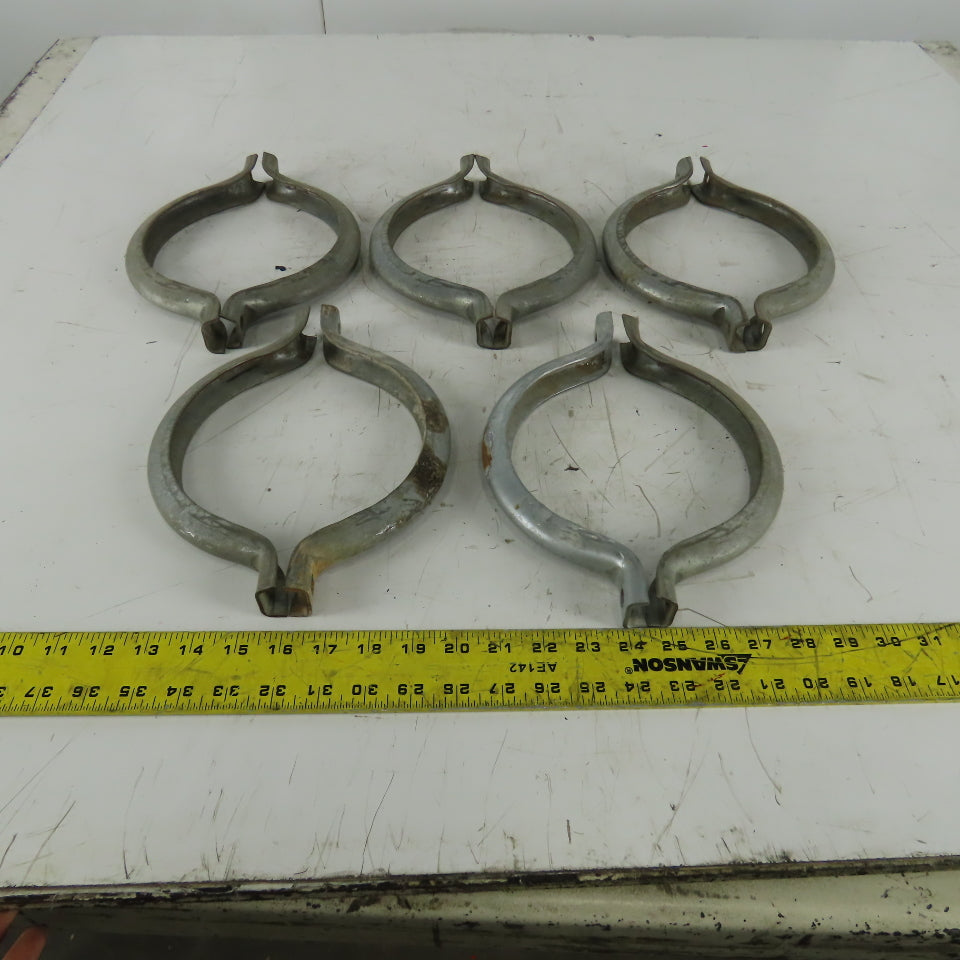 8" Galvanized Split Duct Flange Clamp Lot Of 5