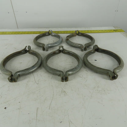 8" Galvanized Split Duct Flange Clamp Lot Of 5