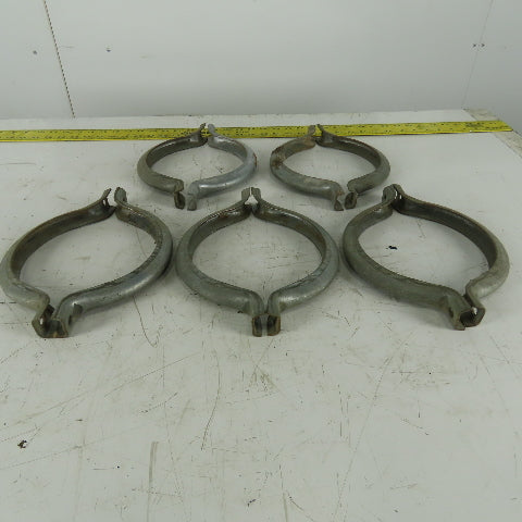 8" Galvanized Split Duct Flange Clamp Lot Of 5
