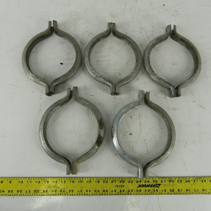 8" Galvanized Split Duct Flange Clamp Lot Of 5
