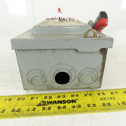 Square D HU361 30A 600V AC/DC Non-Fused Safety Disconnect Switch