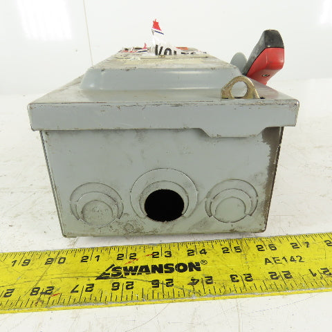 Square D HU361 30A 600V AC/DC Non-Fused Safety Disconnect Switch