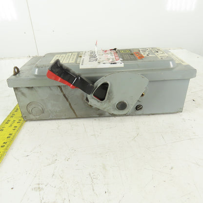 Square D HU361 30A 600V AC/DC Non-Fused Safety Disconnect Switch