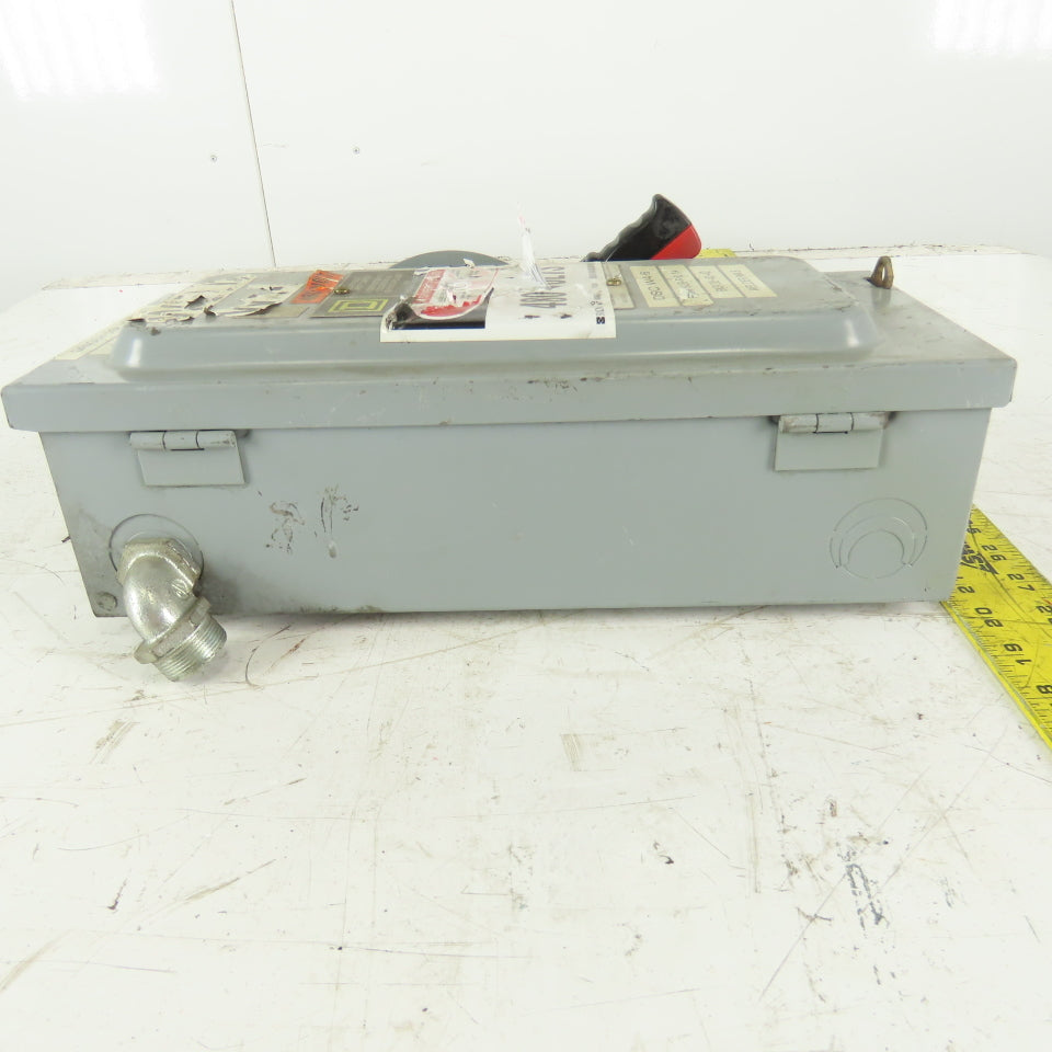 Square D HU361 30A 600V AC/DC Non-Fused Safety Disconnect Switch