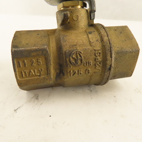 Jomar 1" Brass Gas Shut Off Ball Valve 150WSP 500WOG