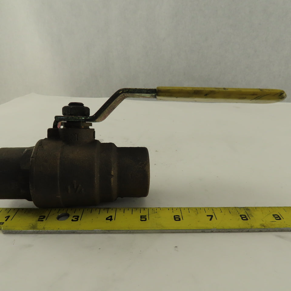 Milwaukee Valve 1-1/4" Slip Sweat Cast Copper Ball Valve 600WOG 150SWP