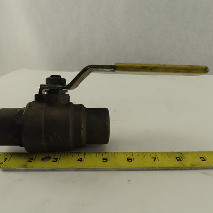 Milwaukee Valve 1-1/4" Slip Sweat Cast Copper Ball Valve 600WOG 150SWP