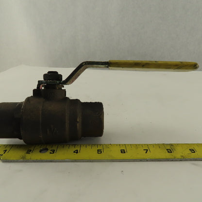 Milwaukee Valve 1-1/4" Slip Sweat Cast Copper Ball Valve 600WOG 150SWP