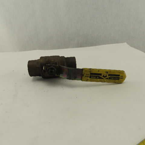 Milwaukee Valve 1-1/4" Slip Sweat Cast Copper Ball Valve 600WOG 150SWP
