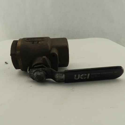 Universal Components 1-1/4" Thick Wall Bronze Ball Valve 600WOG