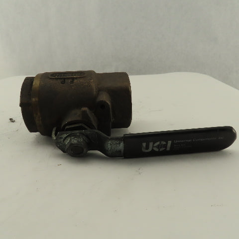 Universal Components 1-1/4" Thick Wall Bronze Ball Valve 600WOG
