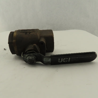 Universal Components 1-1/4" Thick Wall Bronze Ball Valve 600WOG