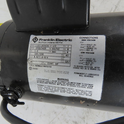 Sargent-Welch 8821Z-04 1/2Hp 1725 RPM 1Ph 50/60Hz DirecTorr Vacuum Pump
