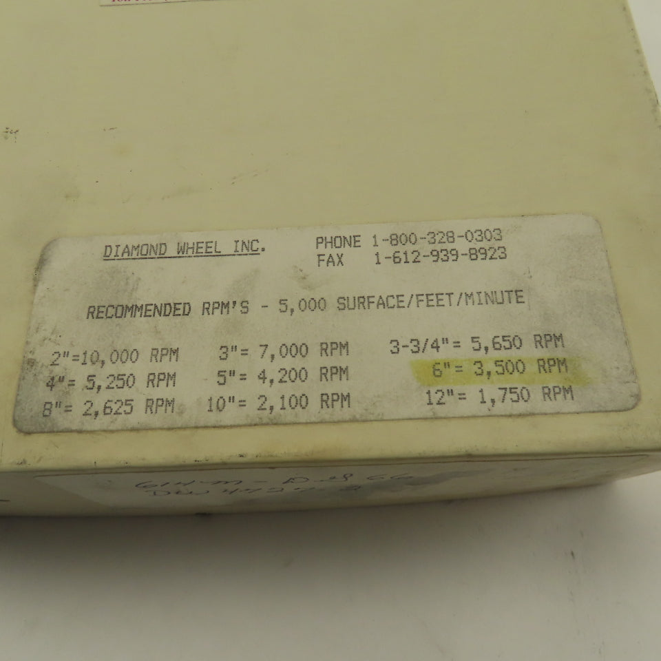 Diamond Wheel 614M-DG66 5-7/8" x 1-1/4" Arbor Diamond Sharpening Wheel