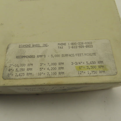 Diamond Wheel 614M-DG66 5-7/8" x 1-1/4" Arbor Diamond Sharpening Wheel