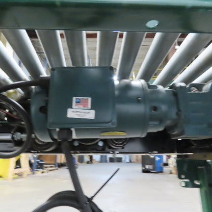 Rapistan Dematic Live Roller Accumulation Conveyor 25"x144" 60FPM W/Legs