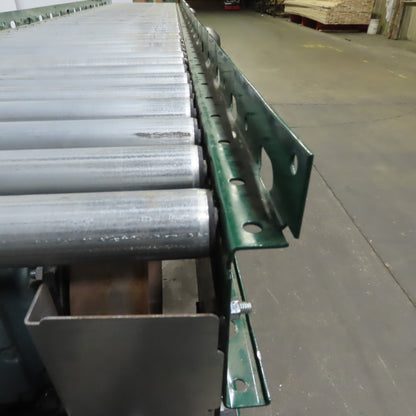 Rapistan Dematic Live Roller Accumulation Conveyor 25"x144" 60FPM W/Legs