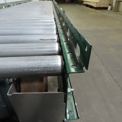 Rapistan Dematic Live Roller Accumulation Conveyor 25"x144" 60FPM W/Legs