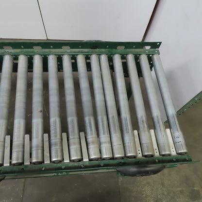 Rapistan Dematic Live Roller Accumulation Conveyor 25"x144" 60FPM W/Legs