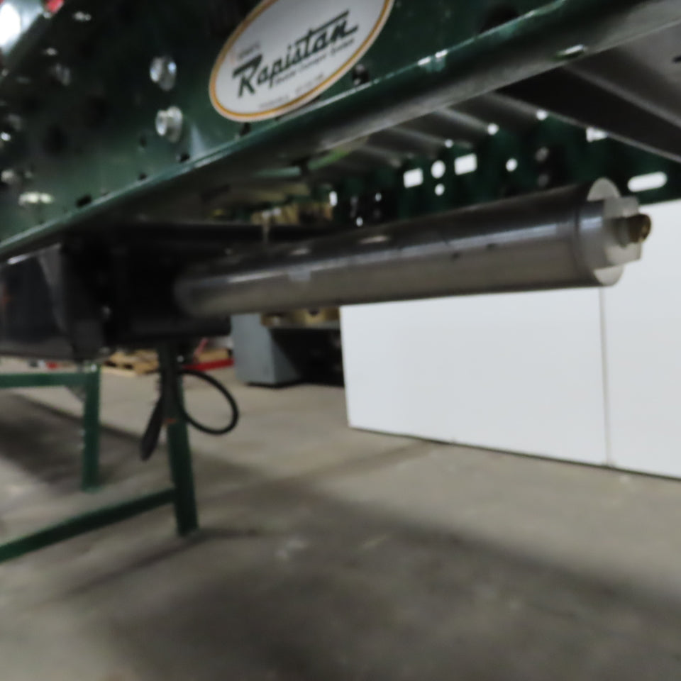 Rapistan Dematic Live Roller Accumulation Conveyor 25"x144" 60FPM W/Legs