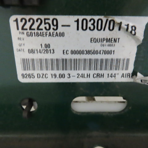 Rapistan Dematic Live Roller Accumulation Conveyor 19"x144" 60 FPM W/Legs 3Ph