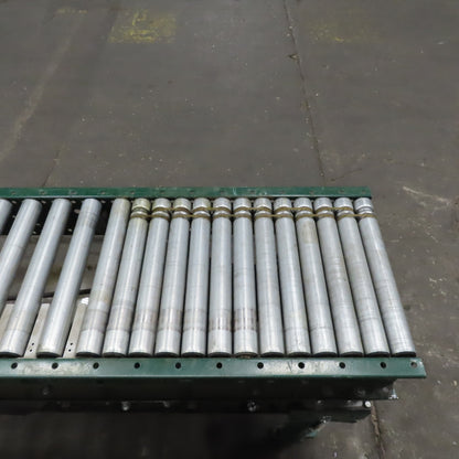Rapistan Dematic Live Roller Accumulation Conveyor 19"x144" 60 FPM W/Legs 3Ph