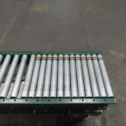 Rapistan Dematic Live Roller Accumulation Conveyor 19"x144" 60 FPM W/Legs 3Ph