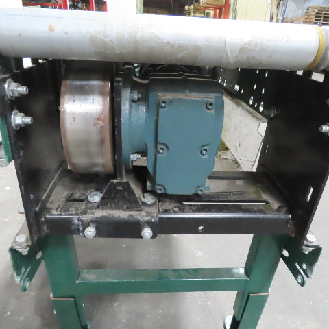 Rapistan Dematic Live Roller Accumulation Conveyor 19"x144" 60 FPM W/Legs 3Ph